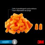 3M Earplugs 1100 Soft Foam Org Pk50