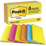 Post-It Notes Wrm Neon 127X76 Pk6