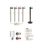 Barrier Post 940Mm Chrome