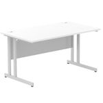 Impulse 1400X800 Desk Cntlvr Wh Sl