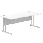 Impulse 1400X800 Desk Cntlvr Wh Sl