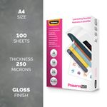 A4 Glossy 250 Micron Laminating Pouch
