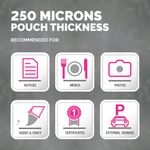 A4 Glossy 250 Micron Laminating Pouch