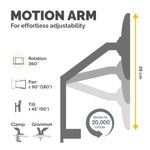 Fell Platm Series Dual Stack Monitor Arm