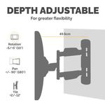 Fellowes Full Motion Tv Wall Mount