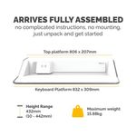 Lotusdx Sit-Stand Workstation White