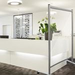 Mobile Partition Acrylic Glass Wall 120X