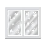 Flock Window Xmas Stickers Wht Pk24