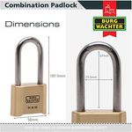 No 99 4Dial Long-Shack Brass Padlock