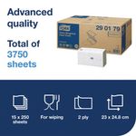 H3 Grn Single-Fold Paper Towel Pk15