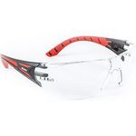 Stream Red/Clear Saf Glasses