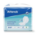Attends Contours Pad Sz 8 Reg Pk28