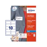 Avery S/A Name Badges 80X50Mm Pk150
