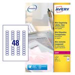 Avery Laser Mini Label Clear Pk1200
