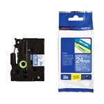 Brother Tze Tpe 24Mmx8M Wht/Blue Tpe