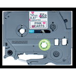 Brother Tze Tpe 12Mm Blk/Pink Hearts