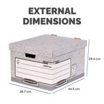 Bankers Box Stor Box Large Grey Pk10