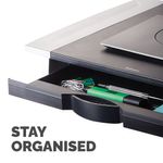 Office Suites Std Mon Stand Blk/Slv