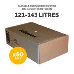 Shredder Waste Bags 143L Clear Pk50