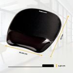 Crystal Gel Mouse Pad/Wrist Supp Blk