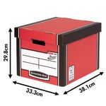 Premium Tall Storage Box Red Pk5