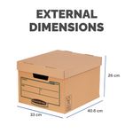 Earth Series Storage Box Brown Pk10