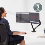 Fellowes Platinum Dual Mon Arm Black