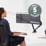 Fellowes Platinum Dual Mon Arm Black