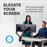 Fellowes Platinum Dual Mon Arm Black