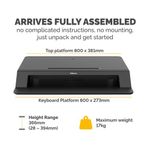 Fellowes Lotus Lt Sit/Stand Wstn Blk