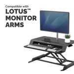 Fellowes Lotus Lt Sit/Stand Wstn Blk