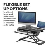 Fellowes Lotus Lt Sit/Stand Wstn Blk