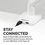Fellowes Platinum Single Mon Arm Wht