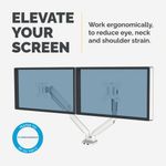 Fellowes Platinum Dual Mon Arm Wht