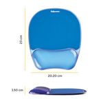 Fellowes Crystals Gel Mouse Pad Blue