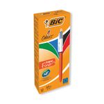 Bic 4 Colours Ballpoint Fine Pk12