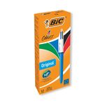 Bic 4 Colours Retract Ball Pen Pk12