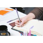 Bic Round Stic Grip Ball Purple Pk40