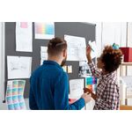 Grey Felt Nboard 120X90Cm Alu Frame