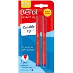Berol H/Writing Pen Twin Pk Blu P12