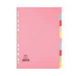 Elba A4 10 Part Card Divider Ast