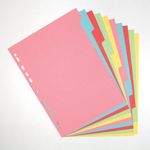 Elba A4 10 Part Card Divider Ast