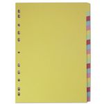 Elba A4 Card Dividers 20 Part Ast