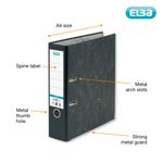 Elba 80Mm Lever Arch A4 Black Pk10