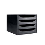 Contour 4 Drawer Set Black Ce06114