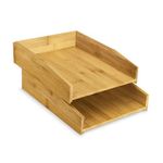 Cep Slva Bamboo Letter Tray Pk 2