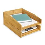 Cep Slva Bamboo Letter Tray Pk 2
