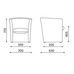 Tub Chair Black Vinyl