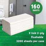 2-Ply V-Fold Hand Towel White Pk20