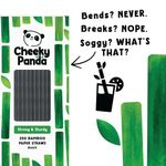 Bamboo Paper Straws Black Pk250